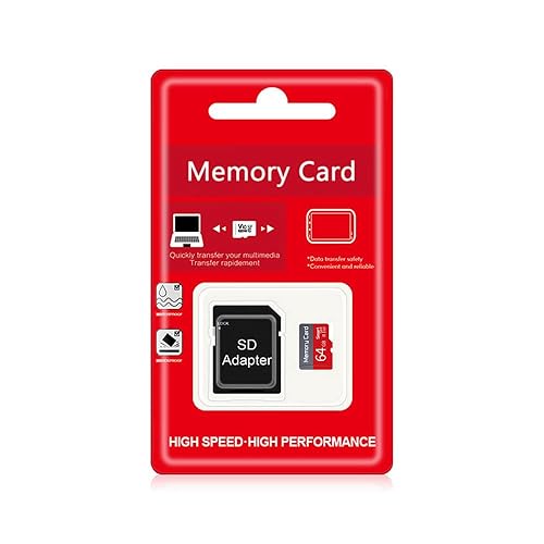 64GB TF Memory Card, Class 10 UHS-I Ultra High Speed SD TF Card with Adapter