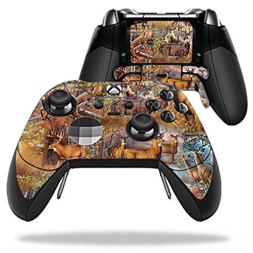 MightySkins Skin Compatible with Microsoft Xbox One Elite Controller - Deer Pattern | Protective, Durable, and Unique Vinyl wrap Cover | Easy