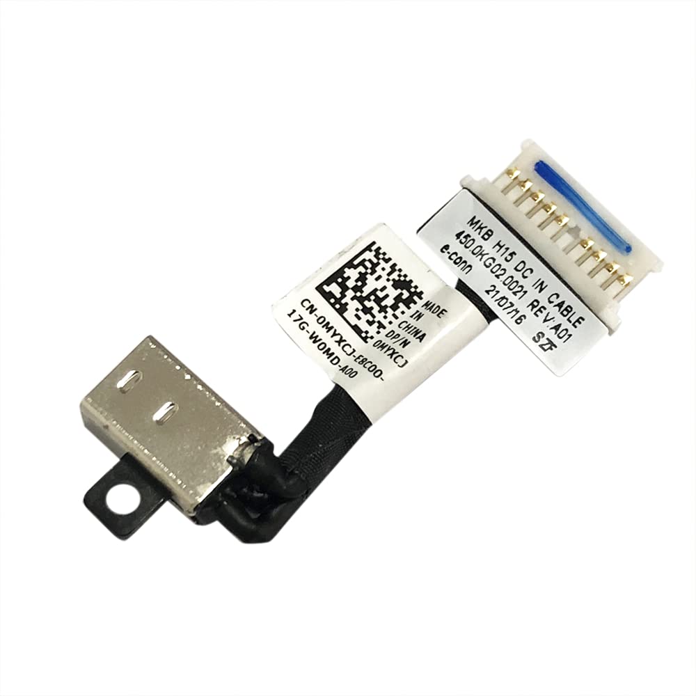 GinTai Laptop AC DC Power Jack Connector Plug Cable Charging Port Socket for Dell Inspiron 7501 7500 /Vostro 7500 7501 MYXCJ 0MYXCJ 450.0KG02.0021