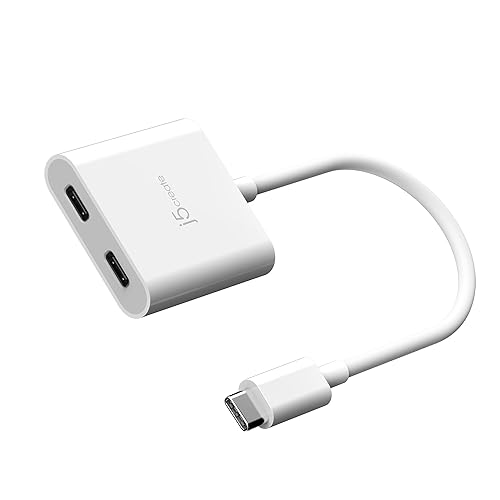 j5create AR Glasses USB-C Video and Charging Adapter, Support 4K@240Hz, up to 100W PD Pass Through Charging, for XREAL, Viture, Rokid, Steam Deck, ROG