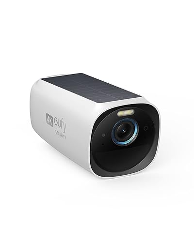 eufy Security eufyCam3 4K Add-on Camera,Forever Power with Solar Panel,Face Recognition AI,Expandable Local Storage,Spotlight,Requires