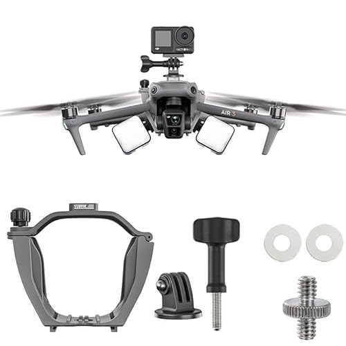 Coyktonty Camera Fixing Bracket for DJI AIR 3,Extension Mount Holder for GoPro 13 12 11 10 9 8 7/INSTA360 Series X3 X2 X/Action 4 3 2