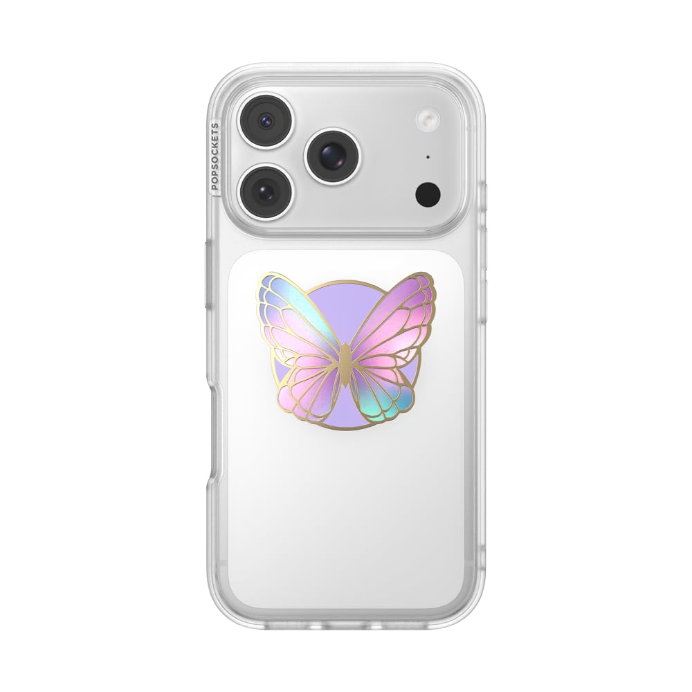 PopSockets PopTop, Adhesive Phone Grip with Swappable Top, Butterfly - Butterfly Prisim