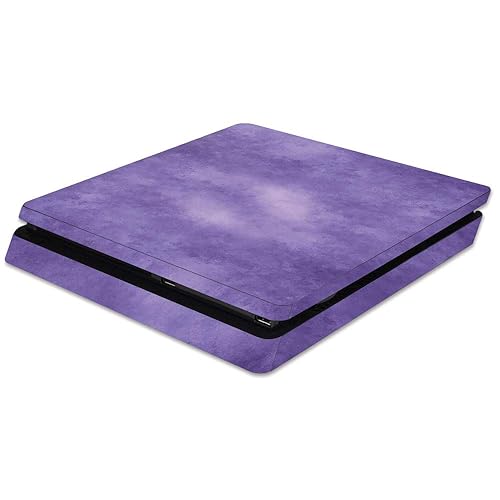 MightySkins Skin Compatible with Sony PS4 Slim Console - Purple Airbrush | Protective, Durable, and Unique Vinyl Decal wrap Cover | Easy to Apply