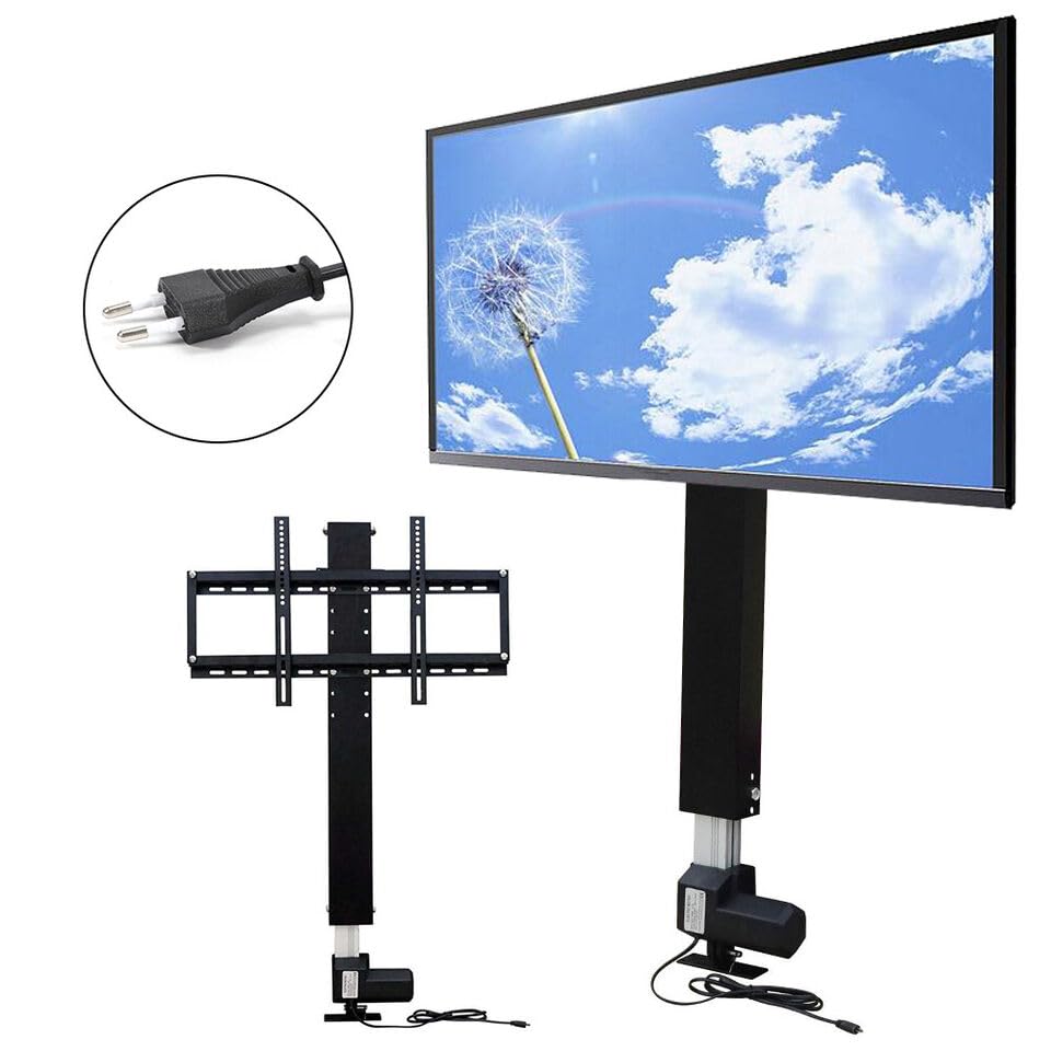 Motorized TV Lift Mount with Remote Control,Lifting Bracket for 26"-57" TVs,80Kg Maximum Load Capacity
