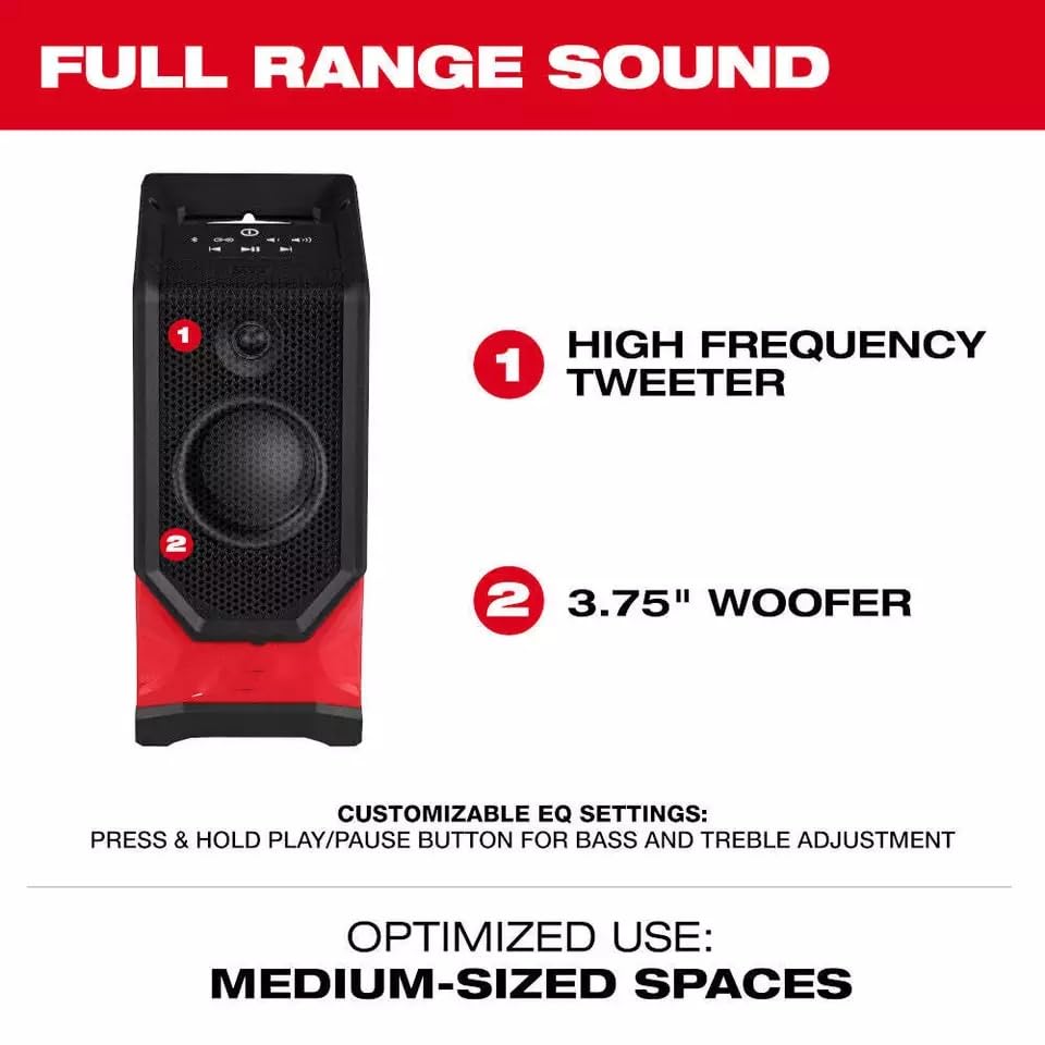 2954-20 for Milwaukee M18 18V Cordless Li-Ion with Bluetooth Jobsite Speaker - Bare Tool