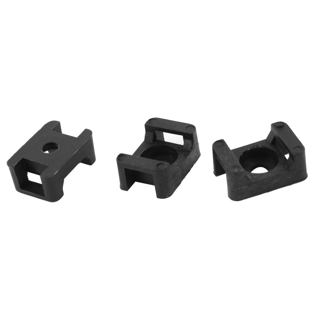 uxcell Plastic Wire Buddle Cable Tie Mount Saddle 9mm 100pcs Black