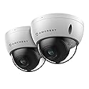 Amcrest Pack of 2, 5MP POE Camera, Outdoor Vandal Dome Security POE IP Camera, 5-Megapixel, 98ft NightVision, 132° FOV, IP67, MicroSD 256GB (Sold