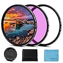 Sedremm 67mm Filter Kit Universal UV CPL FLD Filter Set with UV Protection, Circular Polarizing, Fluorescent Filter and Lens Cap Replacement