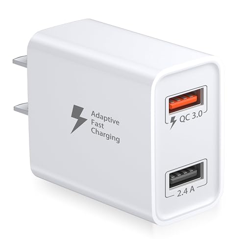 Dual USB Wall Charger 30W, Costyle Quick Fast Charger 3.0 Power Adapter & 5V 2.4A USB Charger Block Plug Compatible Galaxy S23 S22 S21 S20 S10,Note 10