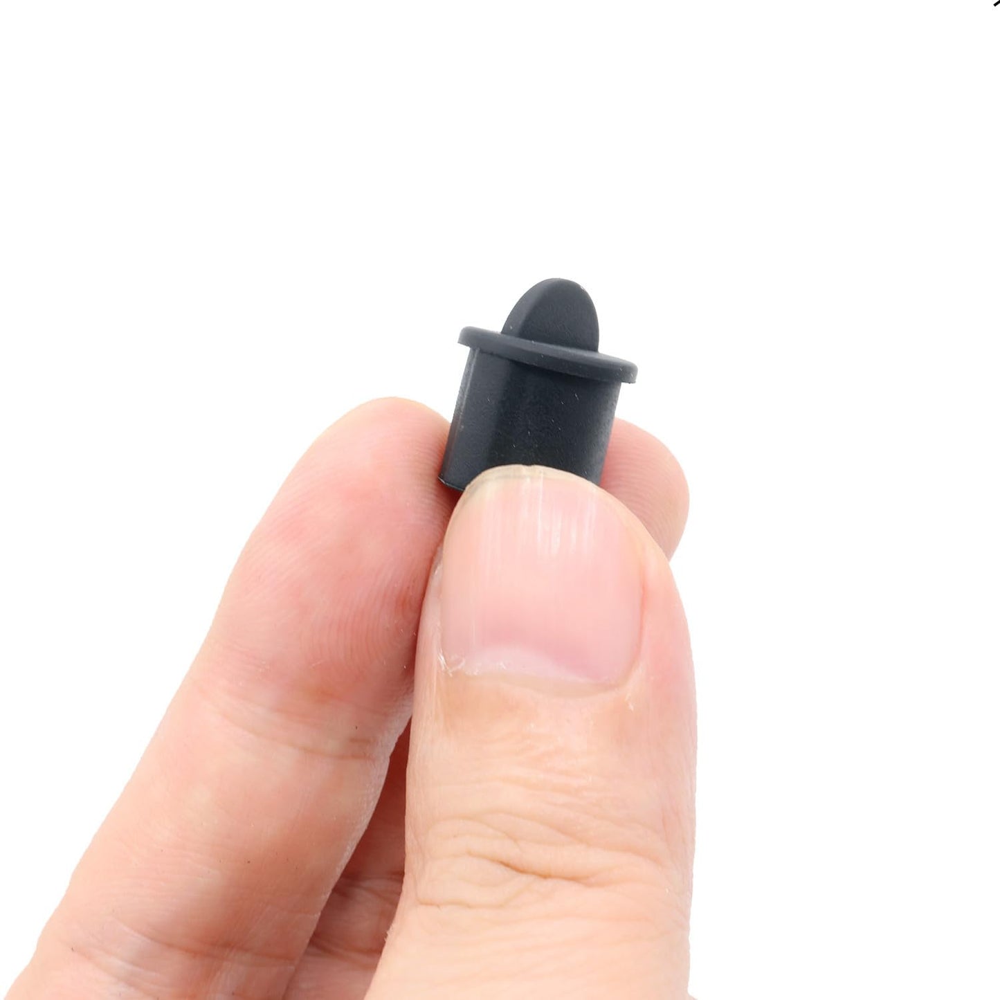 30 Pcs BNC Silicone Protectors Cap Female Port Cover Anti Dust Stopper Plug Cover Protector Cap,Style A,Black
