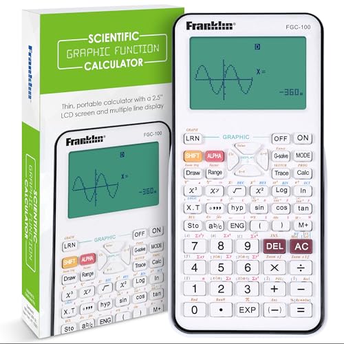 Franklin Scientific Graphing Calculator with 3 Operating Modes - Scientific Calculator Includes 20 Built-in graphs - Ideal for Beginner and Advanced