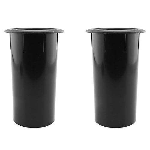 Speaker Port Tube DGZZI 2PCS 111x68mm/2.68x4.37inch Black ABS Plastic Speaker Cabinet Port Tubes Speaker Box Bass Air Port for DJ/PA Speaker 2-Inch