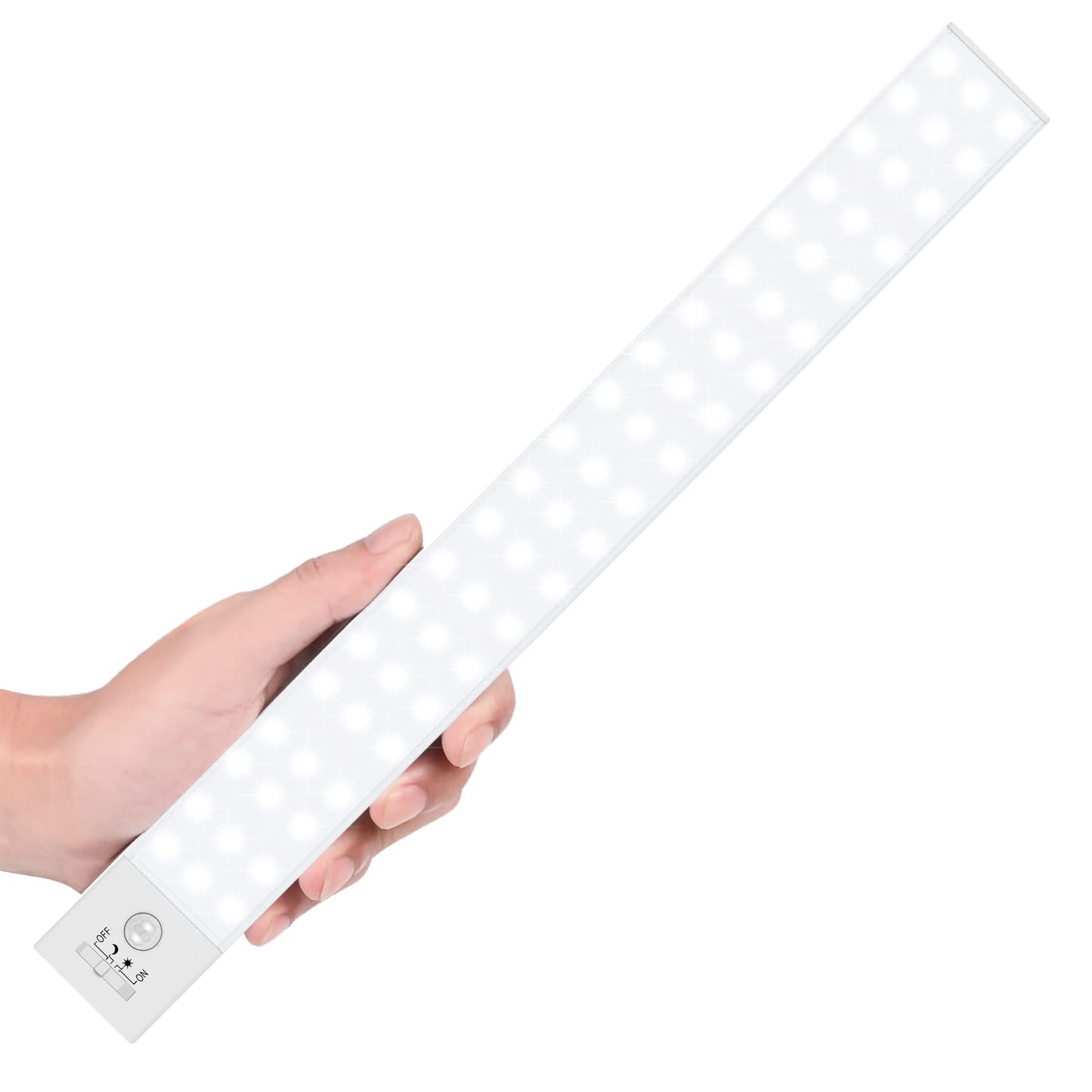 60 LED Closet Lights Battery Powered, BLS Super Bright Under Cabinet Lighting, Motion Sensor Light, Wireless, 2400mah Rechargeable Operated, 120 Days