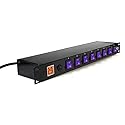 Mr. Dj USA PSC350 Power Switcher Surge Protectors Rack Mountable 8 Port Power Switcher Surge Protectors ON/Off Power Center