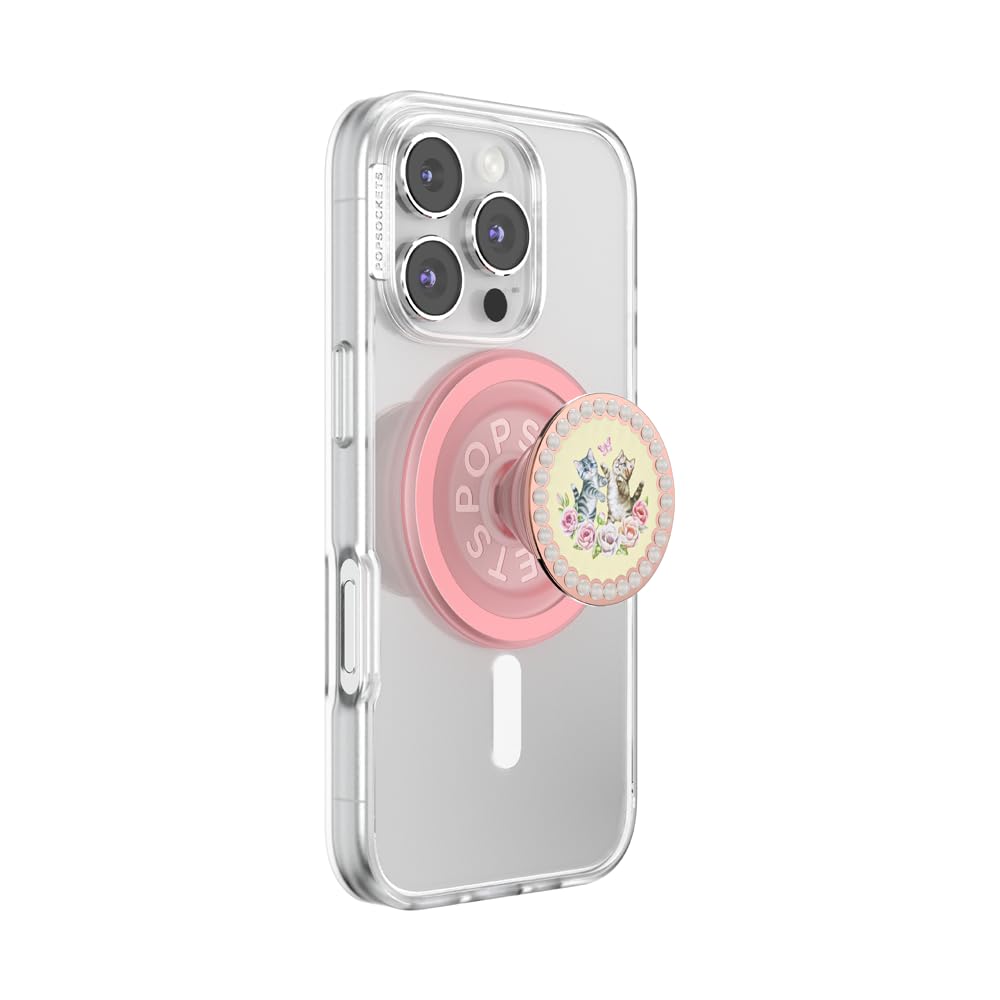 PopSockets Phone Grip for MagSafe, Magnetic Holder, Phone Stand, Cat - Kitty Cameo