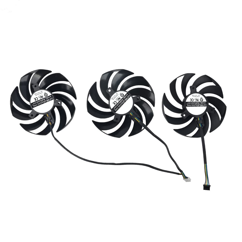inRobert 90mm Ball Bearing Graphics Card Fan Replacement for MSI RTX 3060 3070 3080 Ti 3090 Gaming X Trio GPU PLD09210B12HH (3)