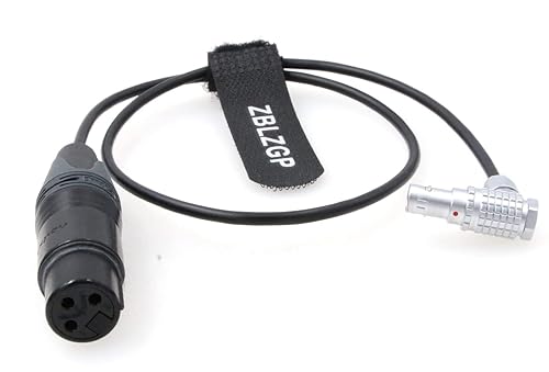 ZBLZGP 3 Pin XLR Female to Right Angle 0B 6 Pin Male Audio Cable for ARRI Alexa Mini LF Camera