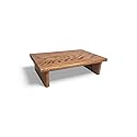 CIDS Monitor Stand Oak 1" Golden Oak 18 x 11.25 x 4.88 TV Wood Shelf Riser Bed Stool Assembled Made in USA New