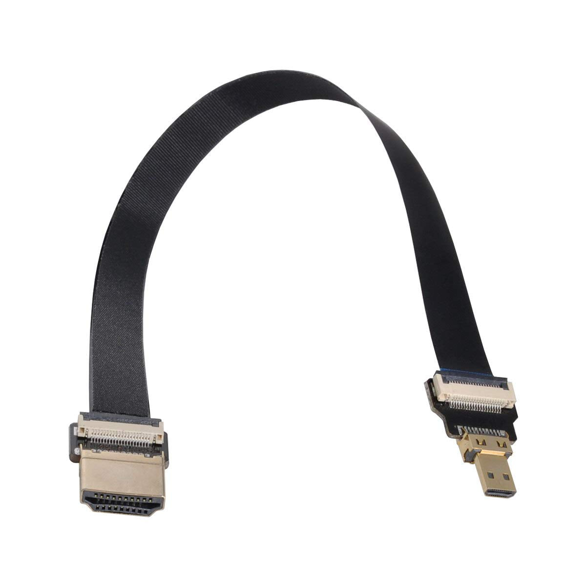 xiwai CYFPV HDMI Male to Micro HDMI Male Extension FPC Flat Cable 1080P for FPV HDTV Multicopter Aerial Photography (0.2m)