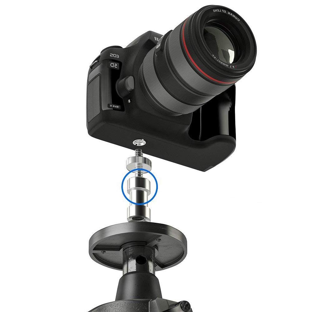 6 Pack International Standard 1/4"-20 Male to 1/4"-20 Male Threaded Tripod Screw Adapter Standard Tripod Mounting Thread Camera Screw Adapter