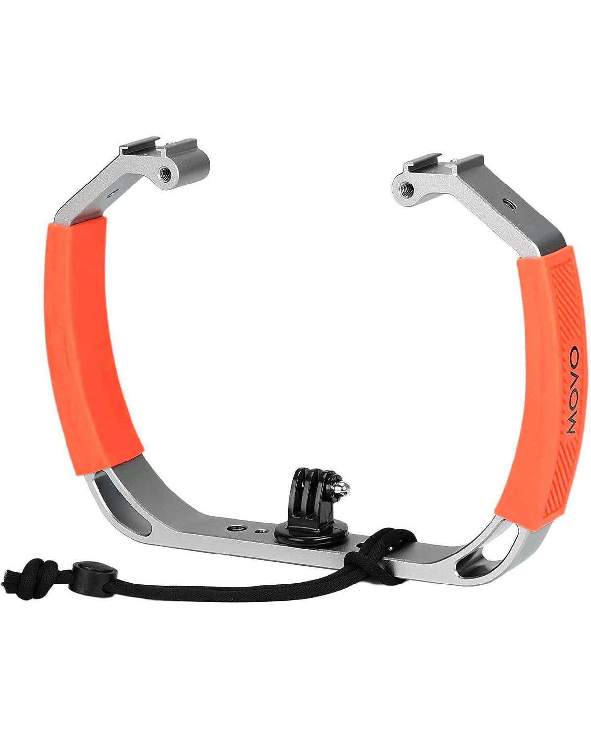 Movo GB-U80T Underwater Diving Rig with Cold Shoe Mounts, Strap - Compatible with GoPro Hero, HERO6, HERO7, HERO8, HERO9, HERO10, HERO11, Osmo Action
