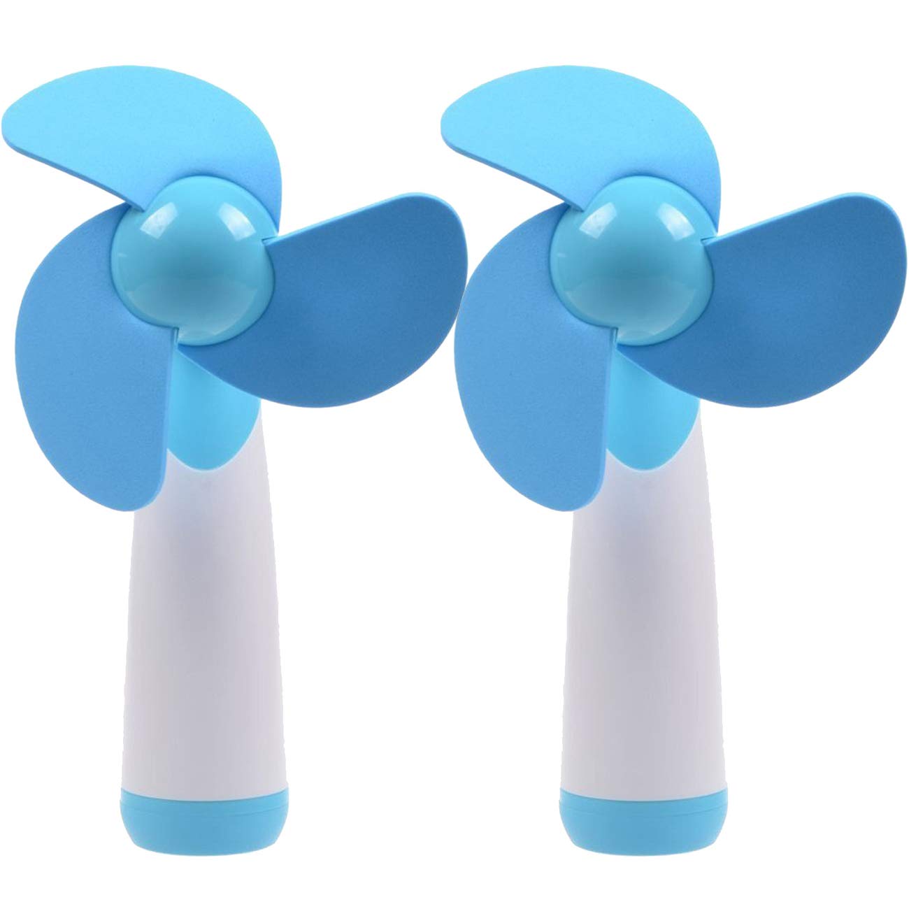 Ogrmar 2PC Mini Handheld Fan Personal Fan Battery Powered Soft Foam Blades