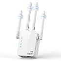 WiFi Extender Signal Booster for Home, Dual Band 1200Mbps Internet Extender WiFi Booster Up to 12888 Sq.ft Coverage and 105 Devices, WiFi Repeater