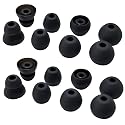 Luckvan Silicone Earbuds Tips for Beats Flex, Beats X Replacement Eartips 8 Pairs L/M/S Double Flange Rubber urBeats3 Beats Flex Ear Tips Black