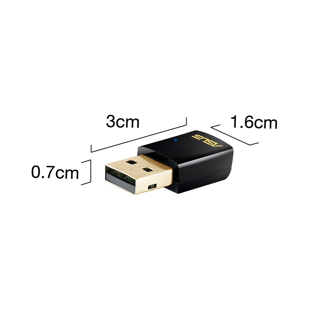Asus Dualband Wirel. AC600 USB, USB-AC51
