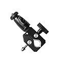 GRIFITI Nootle Heavy Duty Bike Bar Clamp Full Metal Construction 1/4 20 Threaded for Camera & Phone Mounts Pole Stands Any Pipe Bar 1.5 in Handlebar
