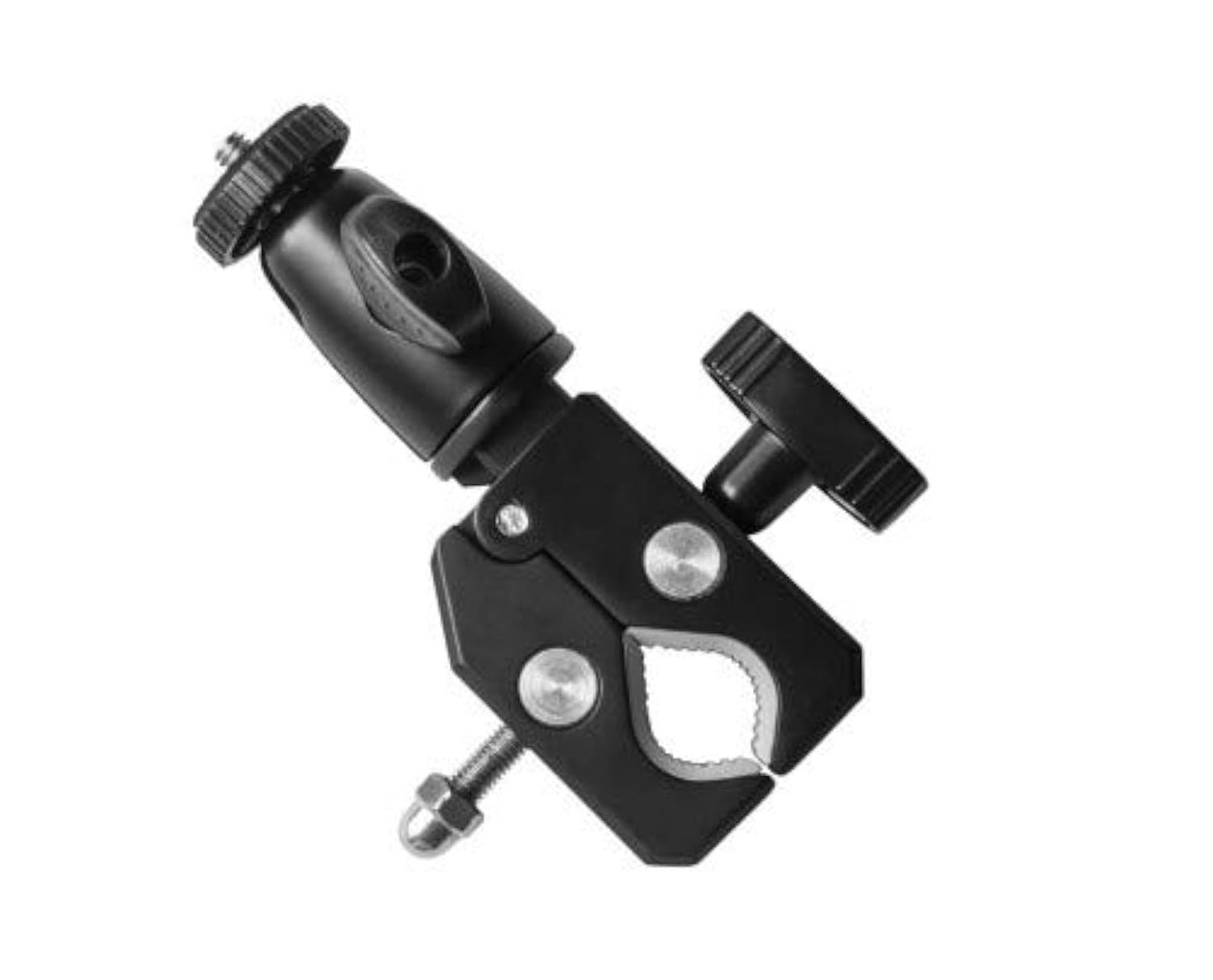 GRIFITI Nootle Heavy Duty Bike Bar Clamp Full Metal Construction 1/4 20 Threaded for Camera & Phone Mounts Pole Stands Any Pipe Bar 1.5 in Handlebar