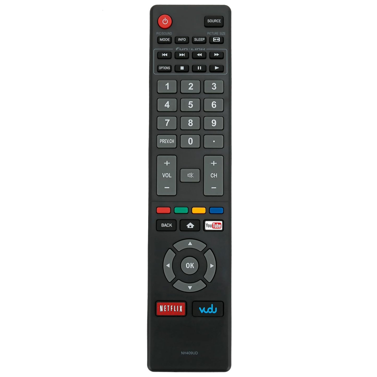 NH409UD Replace Remote Control fit for Magnavox LED Smart HDTV TV 32MV304X 32MV304XF7 40MV324X 40MV336X 50MV314X 55MV314X 43MV314X 43MV314XF7 NH410UP