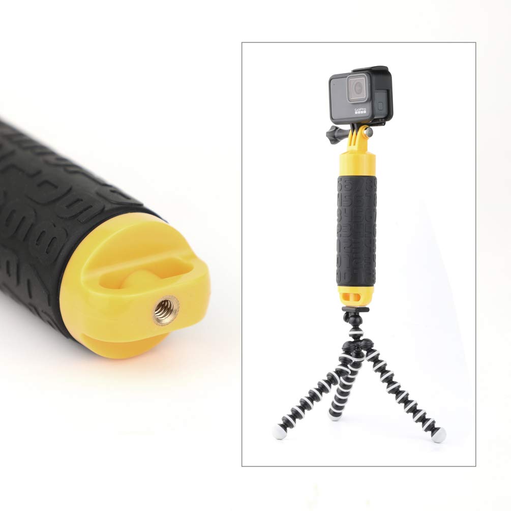 Waterproof Floating Hand Grip Monopod for GoPro Hero 1 2 3 3+ 4 5 6 7 8 9 10 11 12 13 Session 2018 Action Camera, and and AKASO EK5000 EK7000/SJCAM