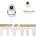 HelloBaby Flexible Baby Camera Mount Monitor Stand Baby Monitor Holder Attaches to Crib Cot Shelves or Furniture (White)(Baby Monitor not Included)