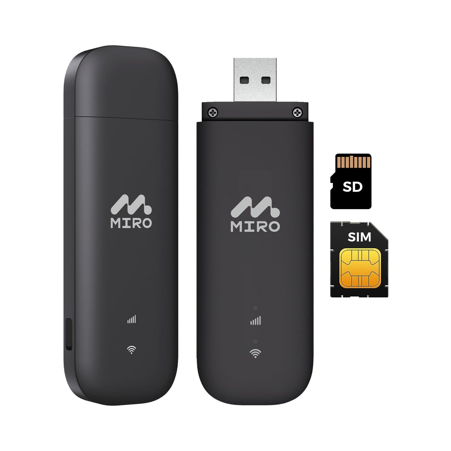 MIRO UF1 4G LTE WiFi USB Network Adapter 150Mbps Speed, Dual SIM/SD Slots Wireless Dongle, Wi-Fi Stick USB2.0 Interface WiFi Adapter for Desktop PC