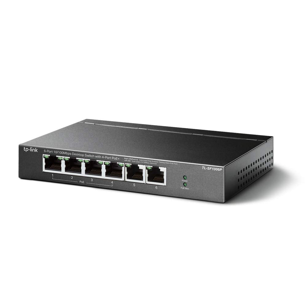 TP-Link TL-SF1006P, 6 Port Fast Ethernet 10 100Mbps PoE Switch