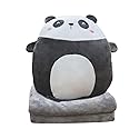 Hofun4U Panda Plush Pillow 16 Inch, Blanket in Cute Plush Pillow, Panda Stuffed Animal, Girls Boys Gifts for Birthday Christmas, Travel