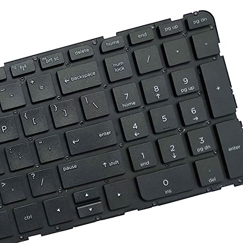 Laptop Replacement Keyboard Fit HP Pavilion 17-E116NR 17-E125NR 17-E131NR 17-E134NR 17-E135NR 17-E141NR 17-E147NR US Layout (Black)
