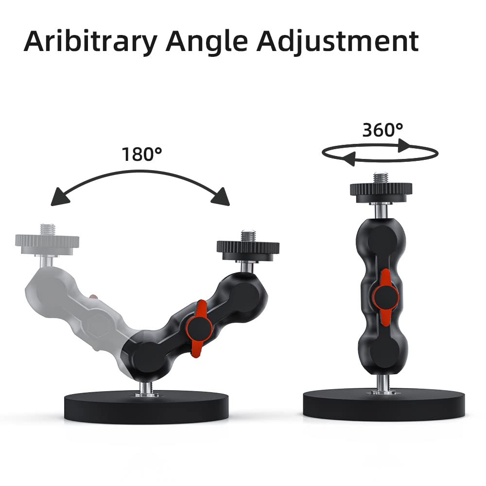 SUREWO Magnetic Camera Mount for GoPro,Strong Magnetic Mount with 360° Rotation Ball Head Compatible with GoPro Hero 13 12 11 10 9 8 7 6 5 Black,DJI