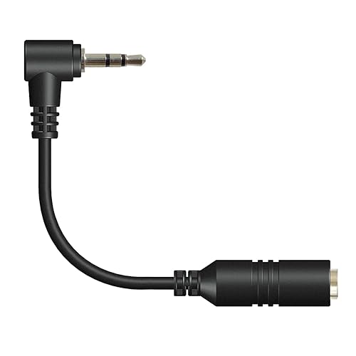 Weatwo 2.5mm Male to 3.5mm Female Adapter, 3.9inch Headphone Audio Cable 90 Degree Right Angle Connector Cord for Headset Earphone to Telephone