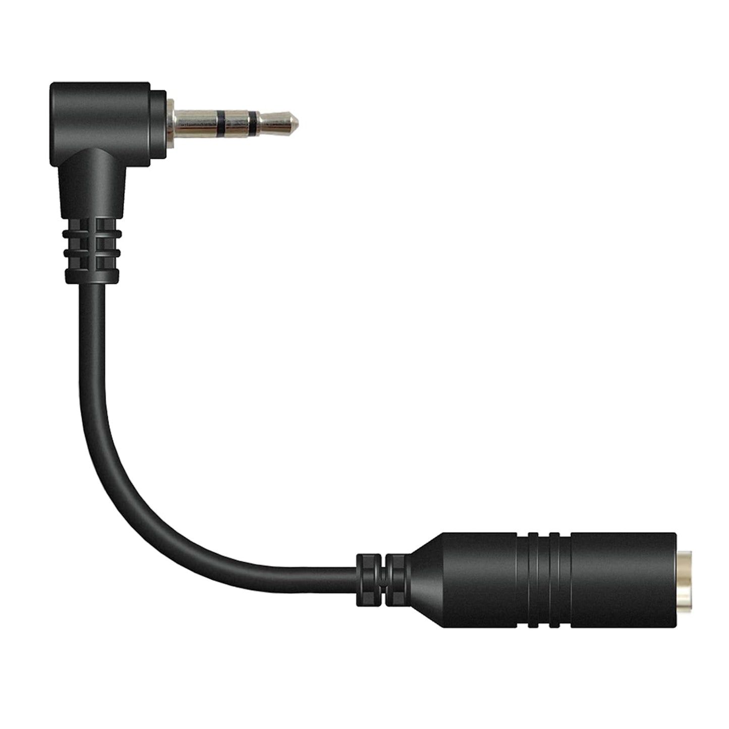 Weatwo 2.5mm Male to 3.5mm Female Adapter, 3.9inch Headphone Audio Cable 90 Degree Right Angle Connector Cord for Headset Earphone to Telephone