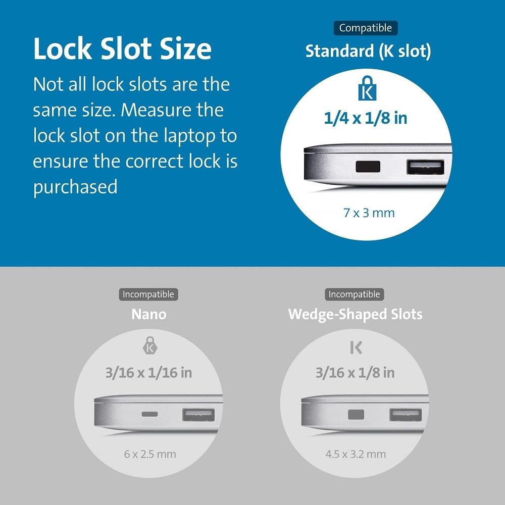 Kensington MicroSaver 2.0 Keyed Ultra Cable Lock for Laptops & Other Devices (K64432WW)