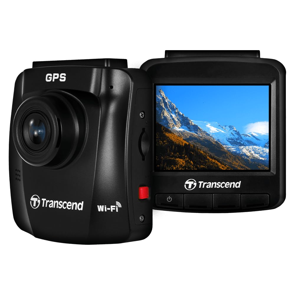 Transcend DrivePro 250 64GB Dashcam, 2.4" LCD, G-Sensor, Wi-Fi, GPS