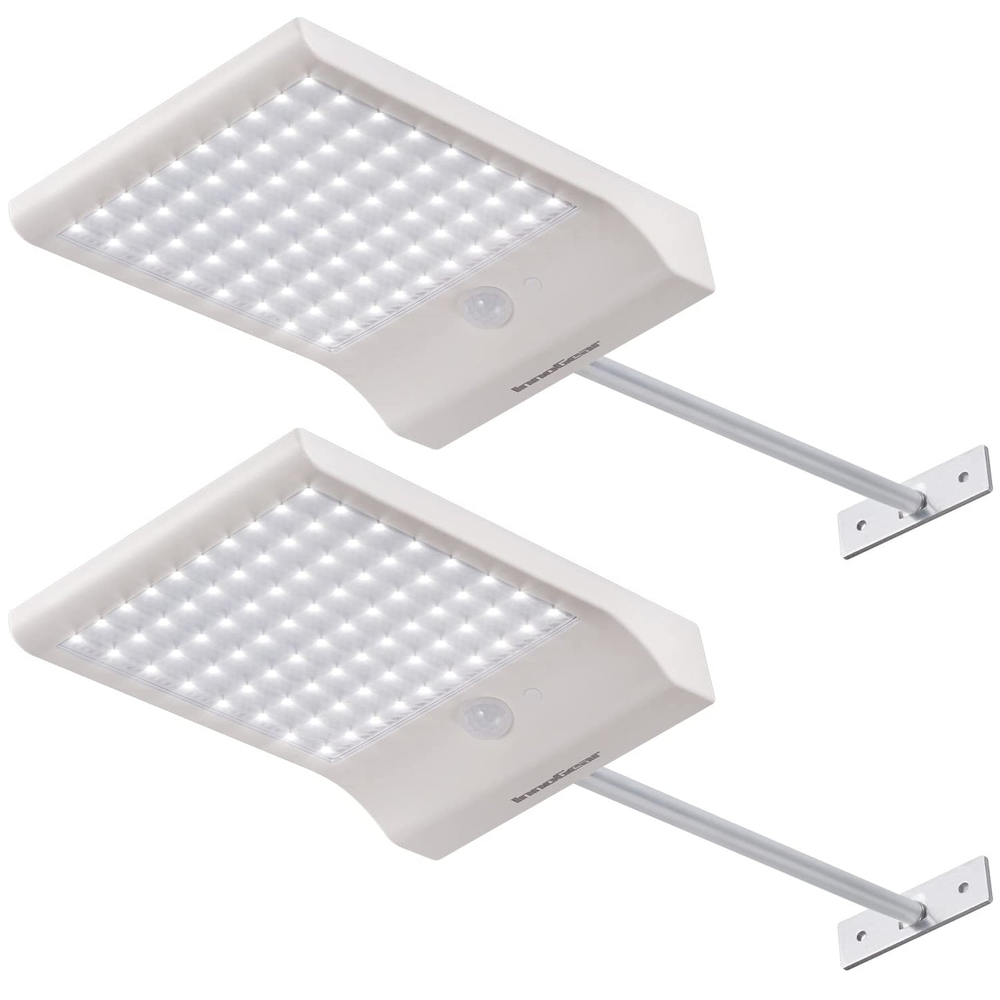 InnoGear Solar Gutter Lights Outdoor, 80 LED Wall Mount Lighting with Motion Sensor 4 Working Modes IP65 Waterproof 450 Lumens for Front Door Yard