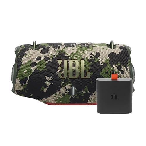 JBL Xtreme 4 Bluetooth Speaker Bundle with Shoulder Strap and Additional Battery 400 (Camo)