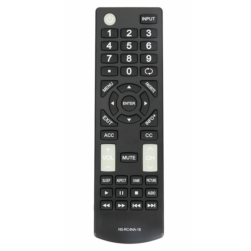 NS-RC4NA-18 Replaced Remote fit for Insignia TV NS-32D311NA17 NS-32D311MX17 NS-40D420NA18 NS-49D420NA18 NS-55D420NA18 NS-40D420MX18 NS-55D420MX18