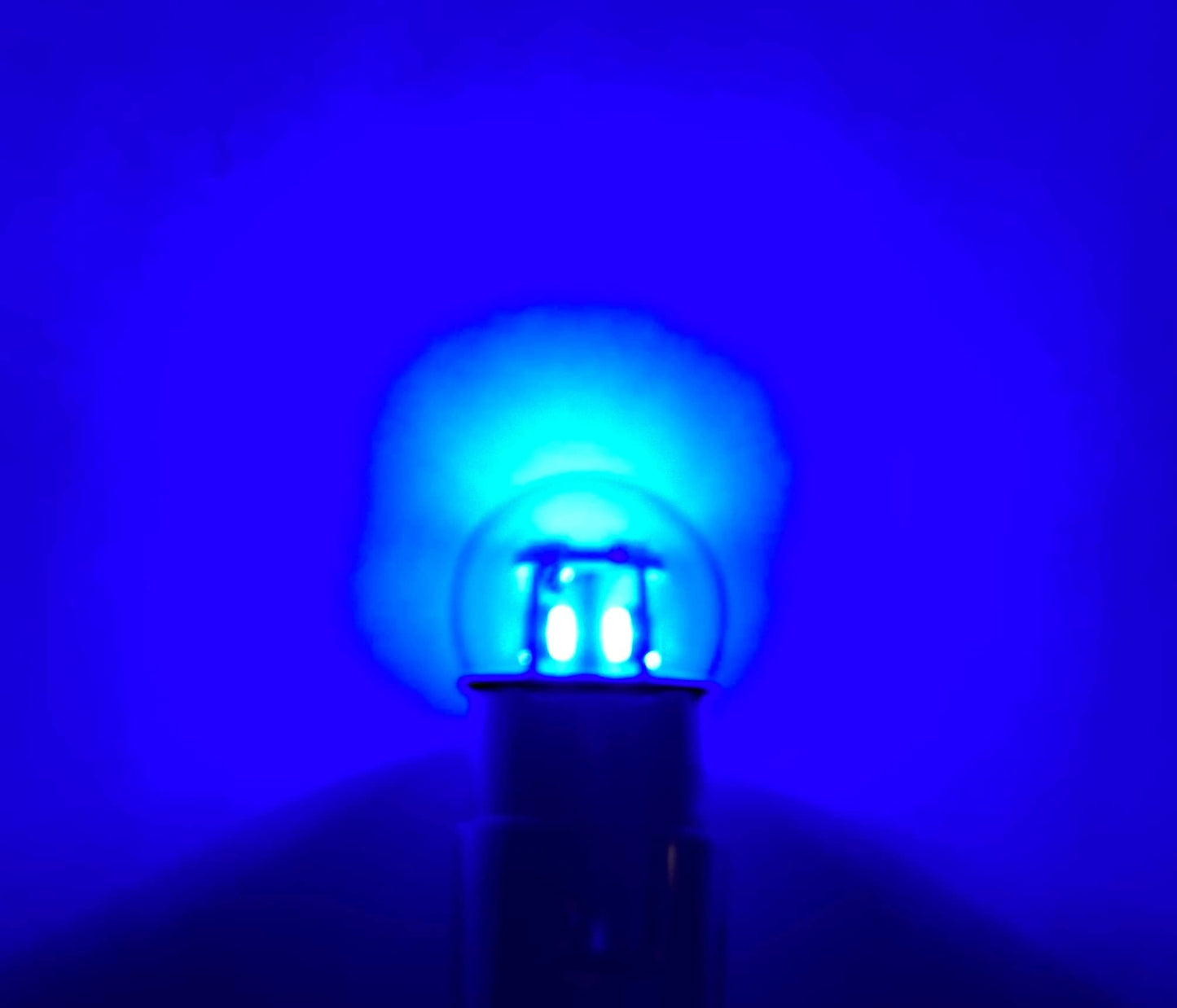 Aero-Lites.com #90 Miniature Bulb LED Replacement | 12/28 Volt AC/DC Base Style: BA15D Replaces Filament Bulbs: #90, #68, #96, #1178 (2-Pack; Blue)