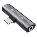USB C Headphone Adapter, 2 in 1 USB C to 3.5mm Headphone Jack HiFi DAC with 27W Fast Charging Dongle Adapter Compatible for iPhone 15 15Pro