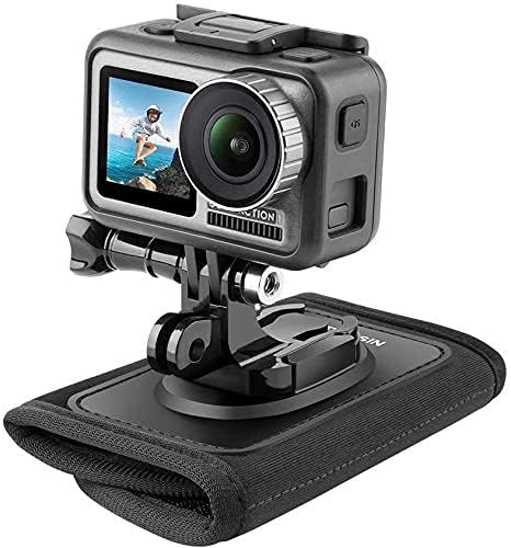 TELESIN Anti-Slip Backpack Shoulder Strap Mount Clip for GoPro 13/12/11/10/9 MAX, DJI Osmo Nano Action 3/4/5 Pro/6, Insta360 X5/X4/X3/Ace Pro 2, AKASO